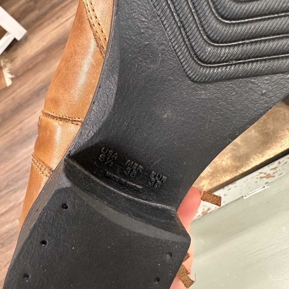 For Her by Sandro Moscoloni boots brown vintage leather look size 5.5 in womens - Picture 9 of 9